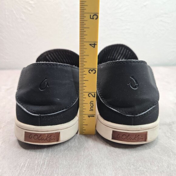 Olukai Sneakers Womens Size 8.5 Black Mesh Slip On Minimalist Comfort Shoes - Picture 4 of 10